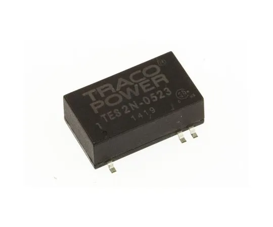 63-7599-61　TRACOPOWER TES 2N 2W隔离直流-直流转换器表面安装，电压在4.5→9 V直流，电压输出±15V直流　TES 2N-0523