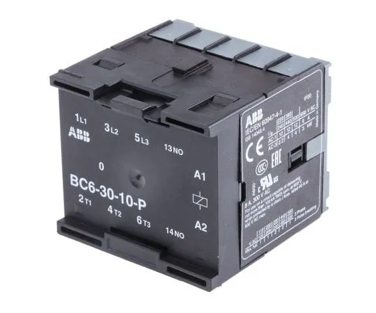 63-7555-84　ABB 3极接触器，9 A, 24 V直流线圈，B范围，3NO,4kW　BC6-30-10-P01