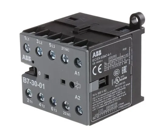 63-7548-13　ABB 3极接触器，9 A, 230 V交流线圈，B范围，3NO, 5.5 kW　B7-30-01-80