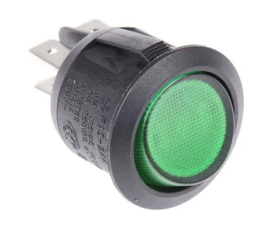 63-7615-39　Arcolectric Illuminated Double Pole Single Throps (DPST) ，Latching Rocker Switch Panel Mount　R13244BNAB