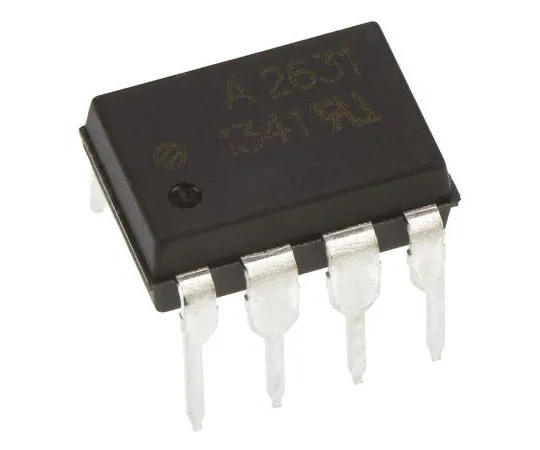 63-7628-51　Broadcom,HCPL-2631-000E直流输入晶体管输出双光耦合器，通孔，8针DIP　HCPL-2631-000E
