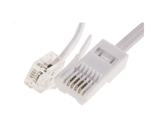 63-7587-74　RS PRO白色3米电话延长线男性RJ11男性BT　495-0505