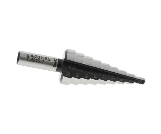 63-7526-28　CK HSS 4→20mm Step Drill Bit,9步　T3010 1
