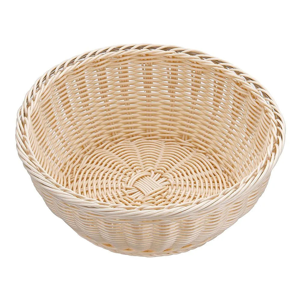 62-6582-03　Resin Basket Round White　91-083A