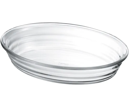 67-3056-78　Heat-Resistant Glass Oval Dish 1100 12 pcs　HOV-110-BK