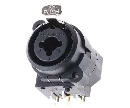 63-7562-41　Neutrik 3 Way Right Angle Through Hole XLR Connector, Female, Gold over Nickel Plated Contacts, 50 V　NCJ6FIH