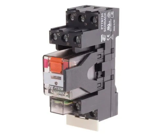 63-7586-64　TEConnectivityPT3PDT非锁定继电器DIN导轨，24V交流线圈，10A　PT3S7RC4 9-1415074-1