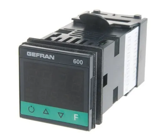 63-7543-09　Gefran 600 PID温度控制器，48 x 48 (1/16 DIN) mm,3输出模拟，继电器，100 V交流电，240 V交流电供应　600-R-R-W-0-1