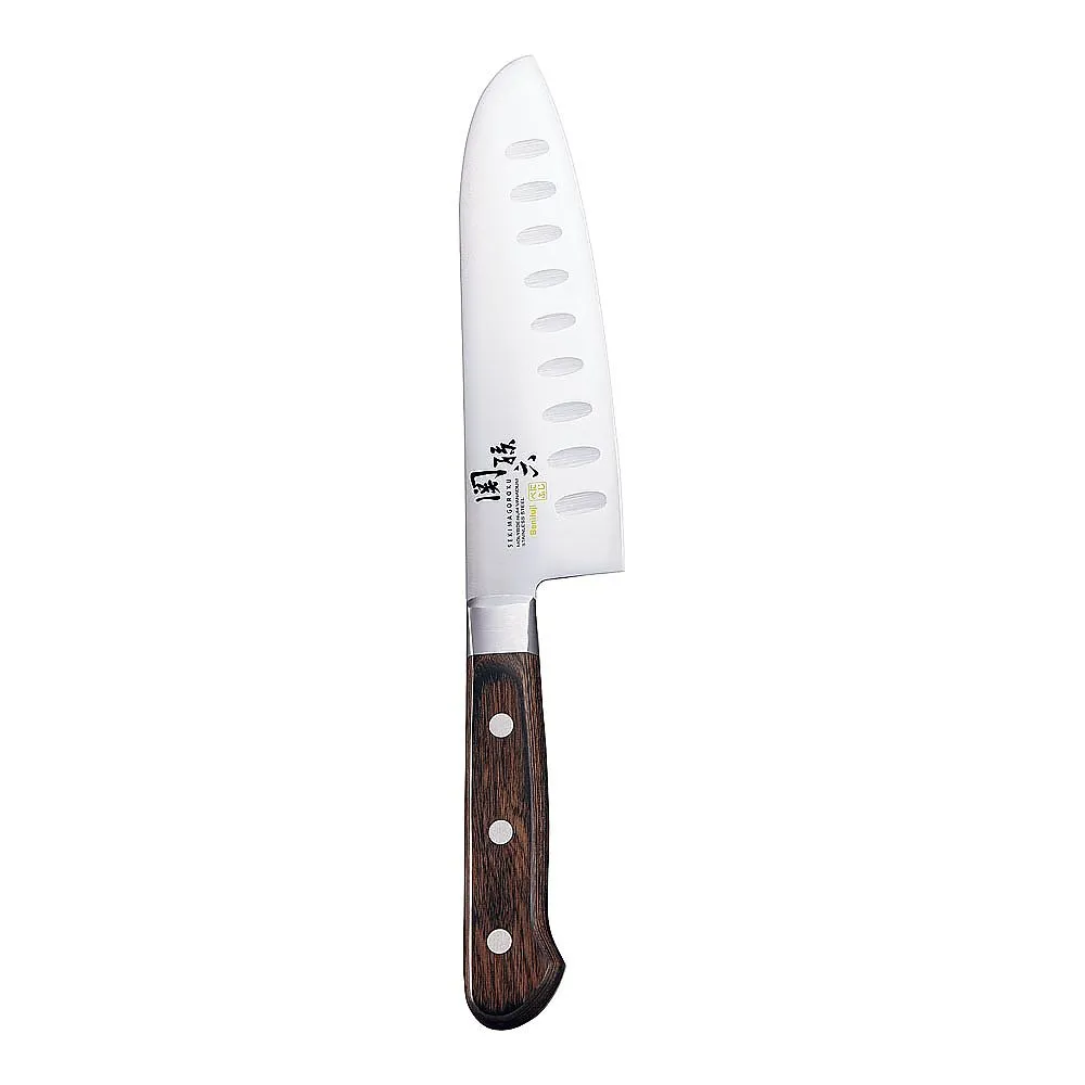 63-5694-26　Seki Magorokubeni Fuji Santoku Dimple Knife 16.5 cm　ASK8301