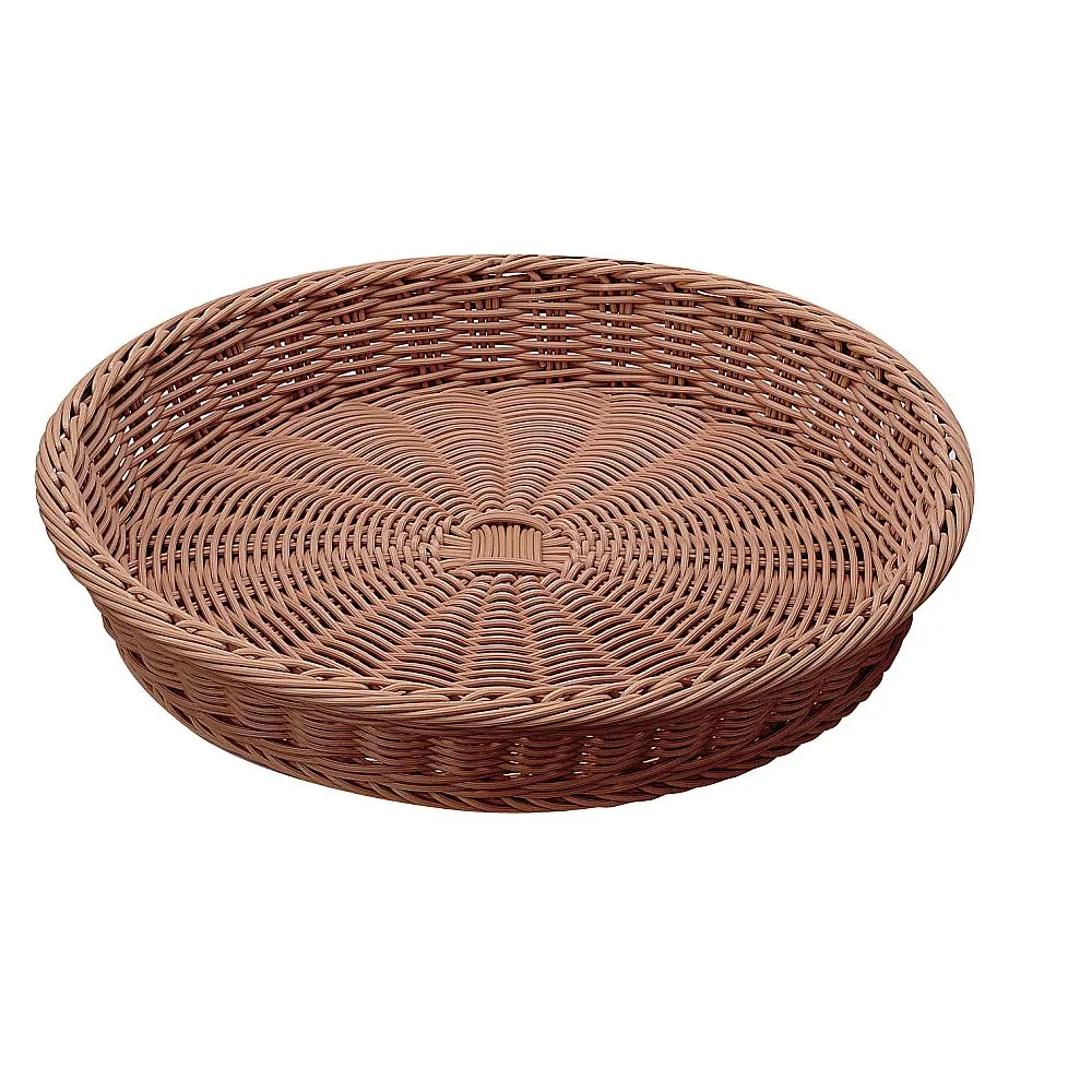 62-6582-69　PP Bakery Basket Round Type 37 Brown　BB-602-BR