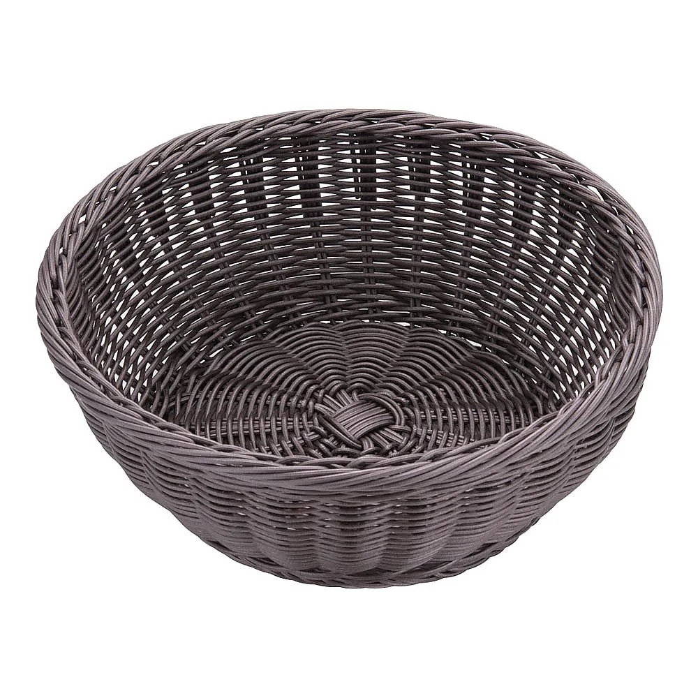 62-6582-15　Resin basket round type dark brown　91-083C