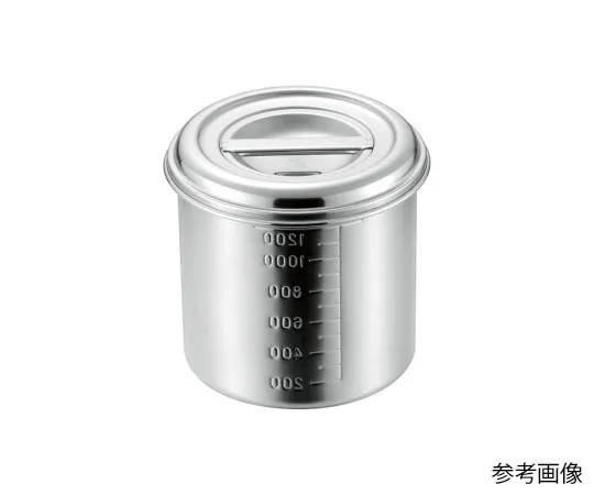 63-5609-18　AG 18-8 Deep Kitchen Pot (with Scale) 10 cm (0.7 L)　11010-1