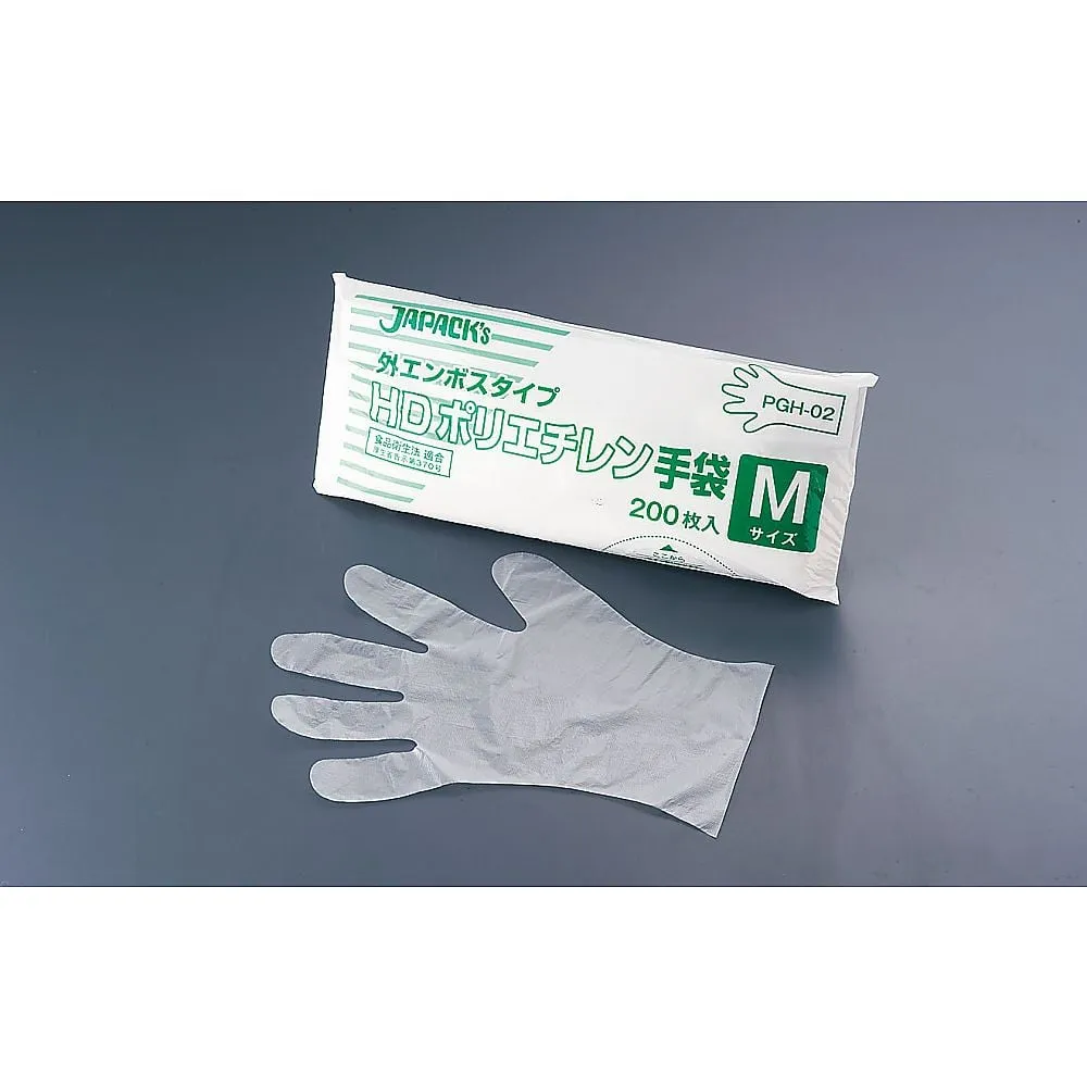 62-6627-35　HD Polyethylene Gloves L (200 Pack)　PGH-03