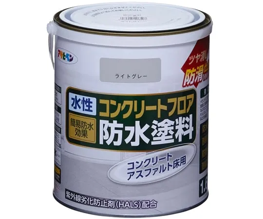 67-7120-87　Water-Based Concrete Floor Waterproof Paint 1.6 L Light Gray