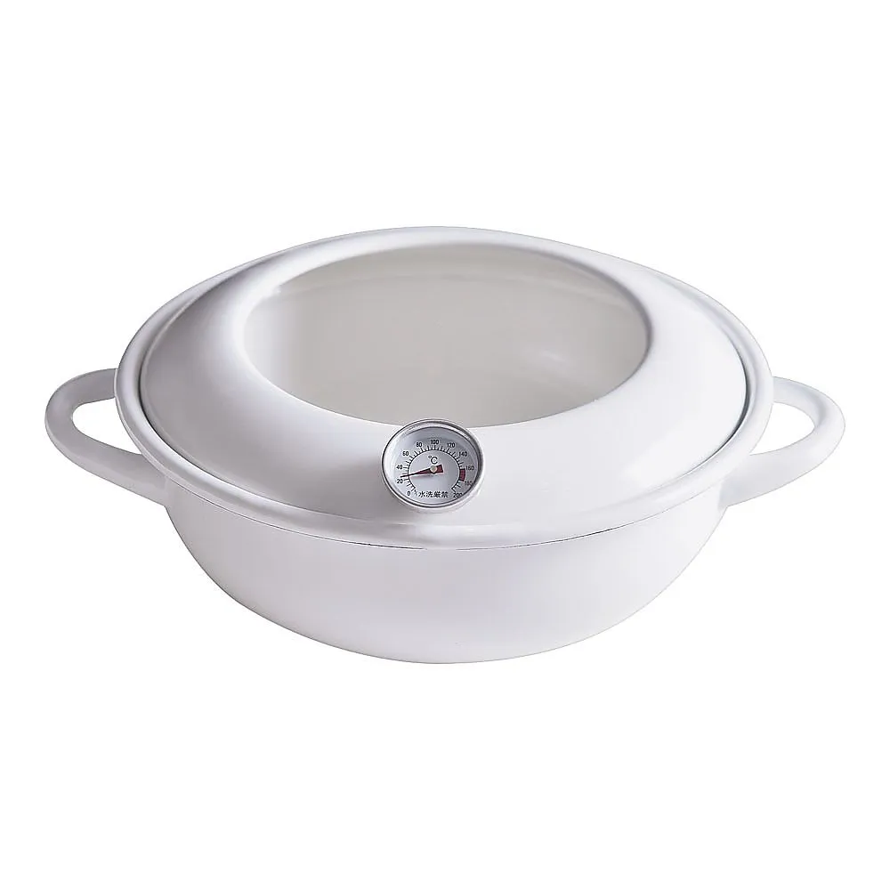 63-5693-19　Cozy Cook Enameled Tempura Hot Pot 23 cm　ANB4201