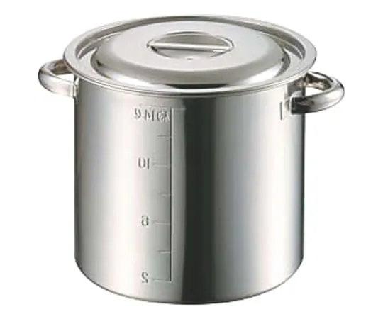62-8161-65　AG 18-8 Stock Pot with Scale 27 cm (15.0 L)　015150