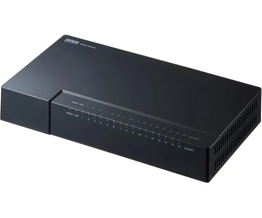 67-9320-98　Gigabit Switching Hub (16 Port, Magnet)　LAN-GIGAP1602BK