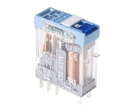 63-7636-34　RelecoC12DPDT非锁定继电器PCB安装，24V直流线圈，5A　C12A21X24D