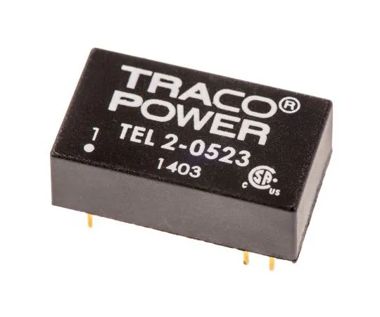 63-7599-79　TRACOPOWER TEL 2 2W隔离直流-直流转换器通过孔，电压在4.5→9 V直流，电压输出±15V直流　TEL 2-0523