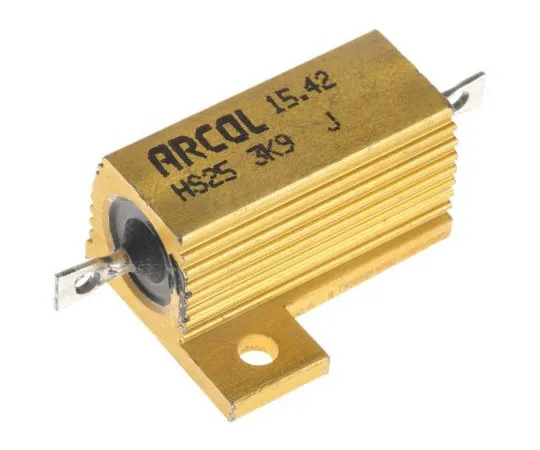 63-7637-15　ArcolHS25系列铝包轴丝壁板贴装电阻，3.9kΩ±5% 25W　HS25 3K9 J