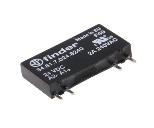 63-7615-61　Finder 2 A SPNO固态继电器，0交叉，PCB安装，240 V ac最大负载　34.81.7.024.8240
