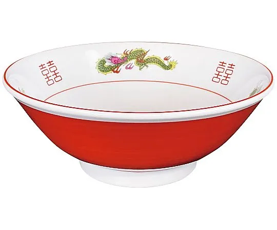 69-5206-55　Porcelain Chinese tableware Akamaki Mitsuryu Takadai rice bowl 7 cm (φ215)　8179851