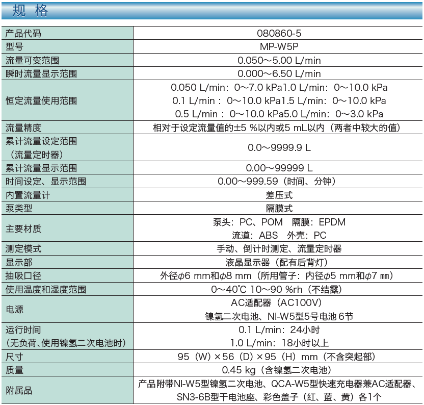 柴田科学MP-W5P 微型采样泵
